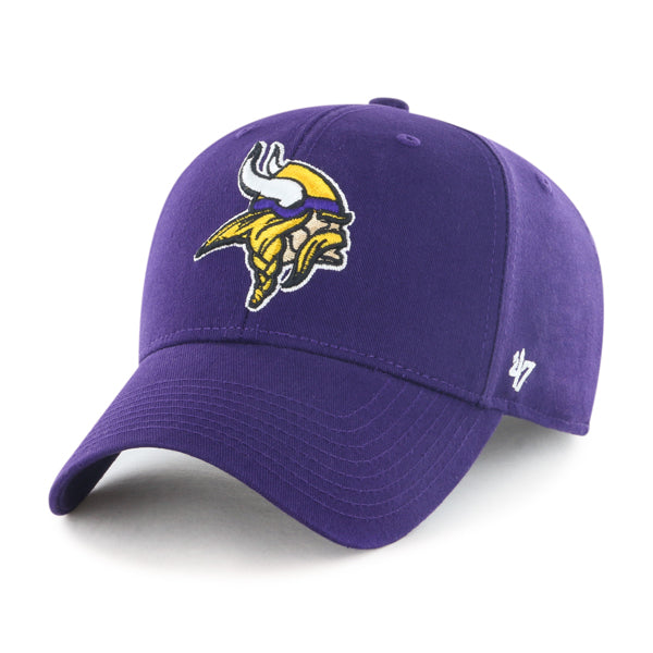 Pictured is this NFL Minnesota Vikings Legend ’47 MVP cap in purple. 1