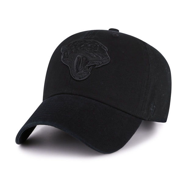 Pictured is this NFL Jacksonville Jaguars ’47 CLEAN UP cap in black on black. 1