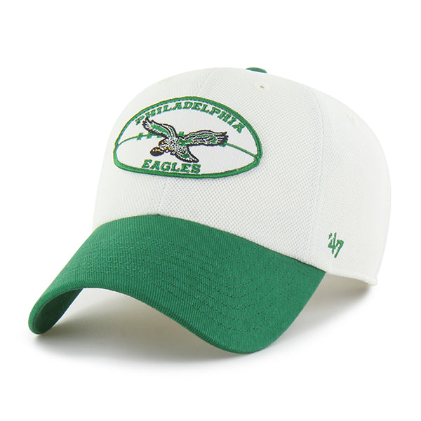 Pictured is this NFL Philadelphia Eagles Pique Patch ’47 CLEAN UP cap in medium beige. 1