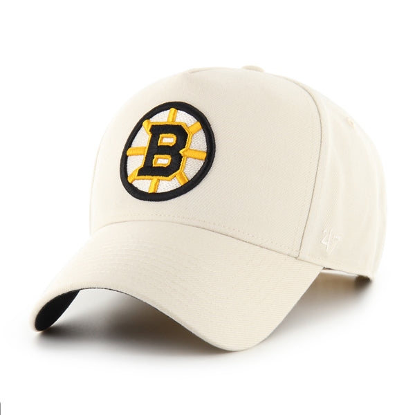 Pictured is this NHL Boston Bruins Ballpark ’47 OFFSIDE DT cap in natural. 1