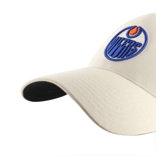 Pictured is this NHL Edmonton Oilers Ballpark ’47 OFFSIDE DT cap in natural. 3
