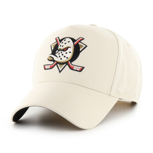 Pictured is this NHL Anaheim Ducks Ballpark ’47 OFFSIDE DT cap in natural. 1