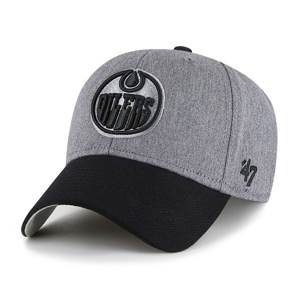 Pictured is this NHL Edmonton Oilers Granite ’47 MVP cap in dark grey. 1