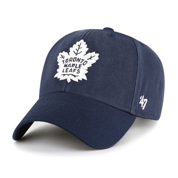 Pictured is this NHL Toronto Maple Leafs Legend ’47 MVP cap in navy. 1