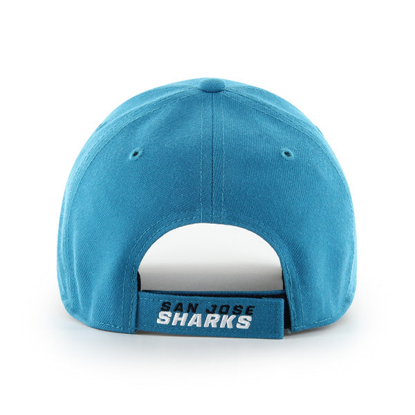 Pictured is this NHL San Jose Sharks ’47 MVP cap in turquoise. 2