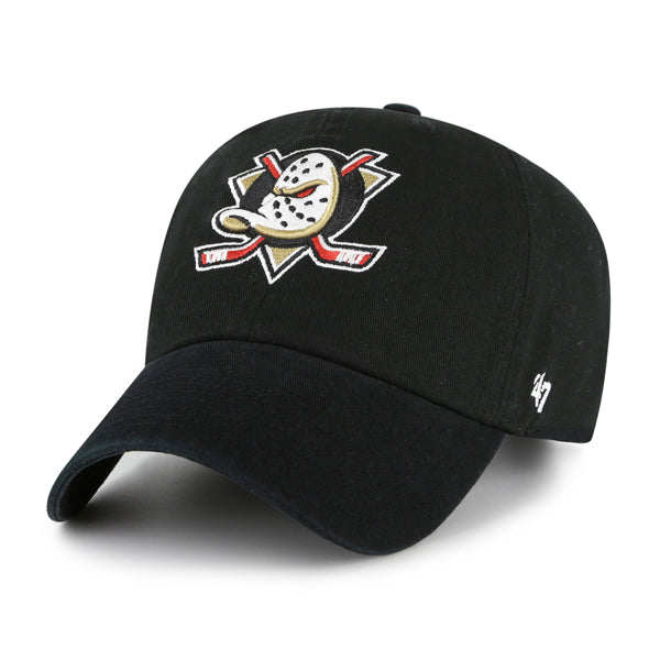 Pictured is this NHL Anaheim Ducks ’47 CLEAN UP cap in black. 1