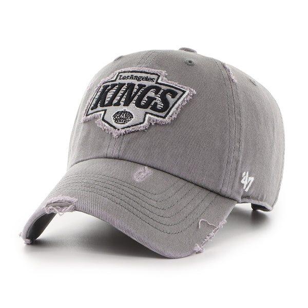 Pictured is this NHL Los Angeles Kings Weathered ’47 CLEAN UP cap in dark grey. 1