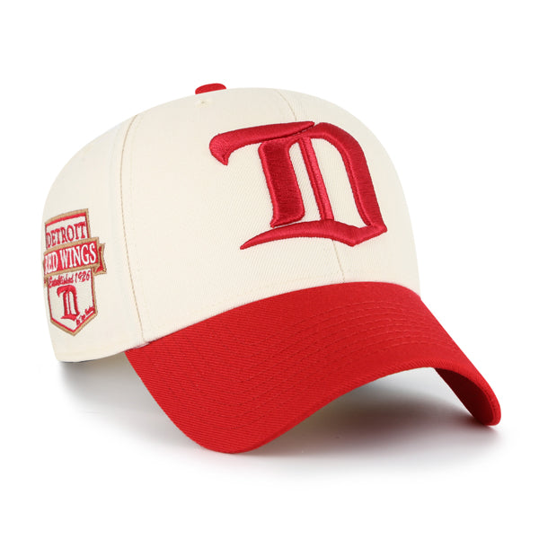 Pictured is this NHL Detroit Red Wings Sure Shot ’47 MVP cap in natural. 1