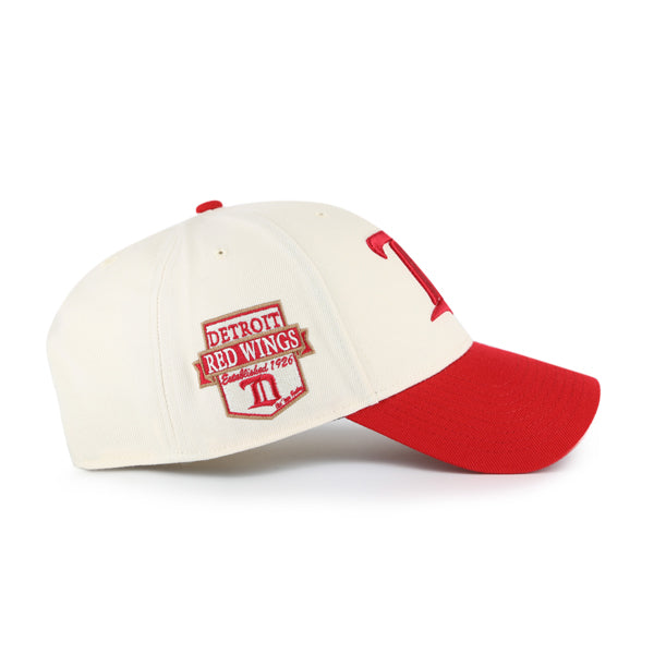 Pictured is this NHL Detroit Red Wings Sure Shot ’47 MVP cap in natural. 4
