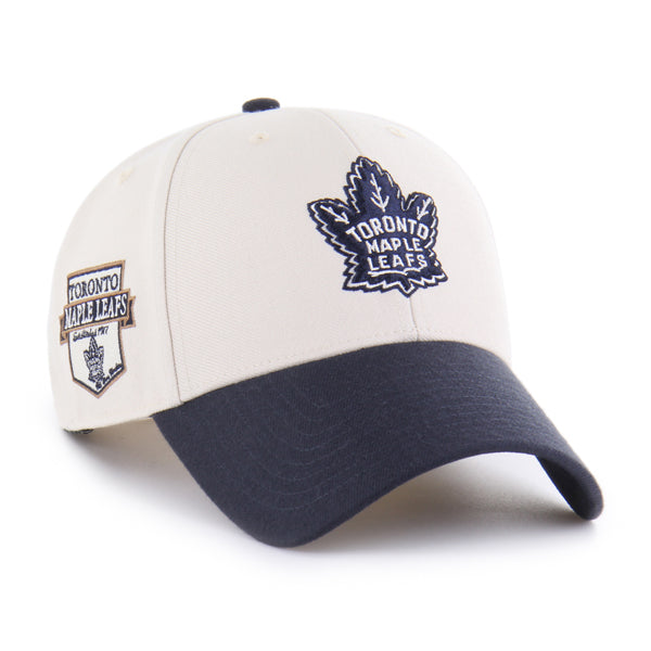Pictured is this NHL Toronto Maple Leafs Sure Shot ’47 MVP cap in natural. 1