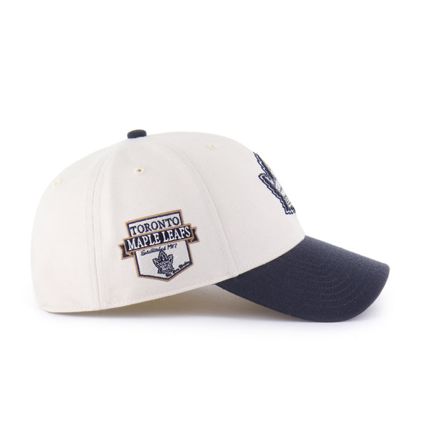 Pictured is this NHL Toronto Maple Leafs Sure Shot ’47 MVP cap in natural. 4