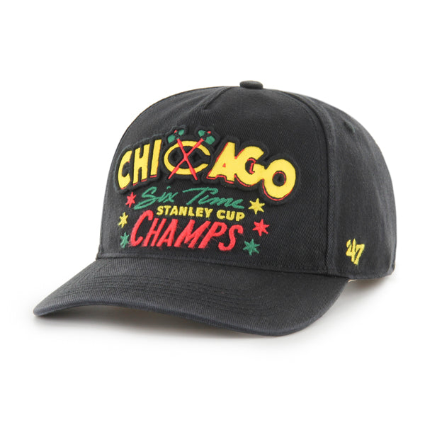 Pictured is this NHL Chicago Blackhawks Charlton ’47 HITCH cap in black. 2