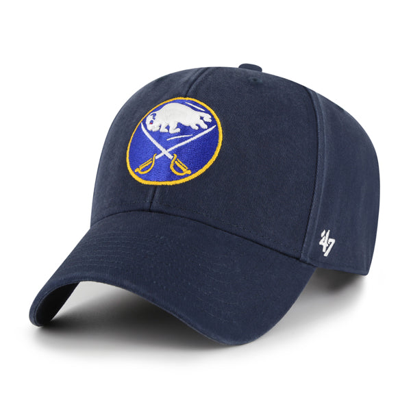 Pictured is this NHL Buffalo Sabres Legend ’47 MVP cap in navy. 1