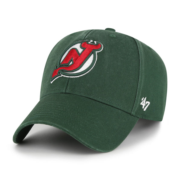 Pictured is this NHL New Jersey Devils Legend ’47 MVP cap in dark green. 1