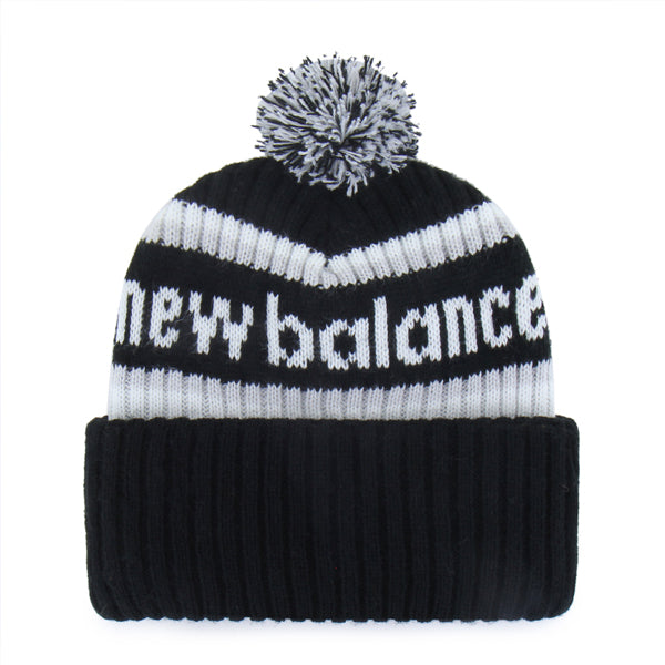 Pictured is this New Balance Bering ’47 CUFF KNIT beanie cap in black. 2