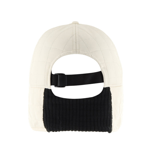 Pictured is this New Balance BRRR Pro Earflap ’47 CLEAN UP cap in light beige. 2
