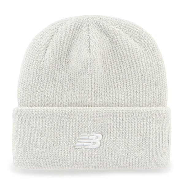 Pictured is this New Balance Core ’47 CUFF KNIT beanie cap in grey. 1