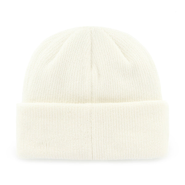 Pictured is this New Balance Core ’47 CUFF KNIT beanie cap in white. 2