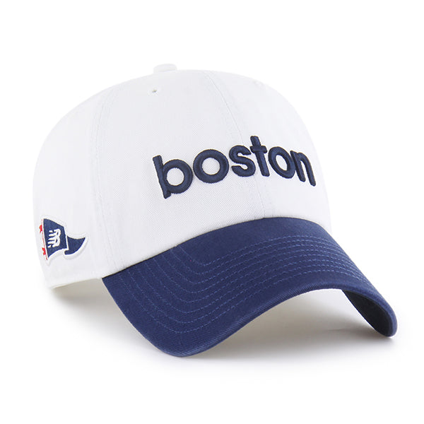 Pictured is this New Balance Grand Slam ’47 CLEAN UP cap in white & navy. 1