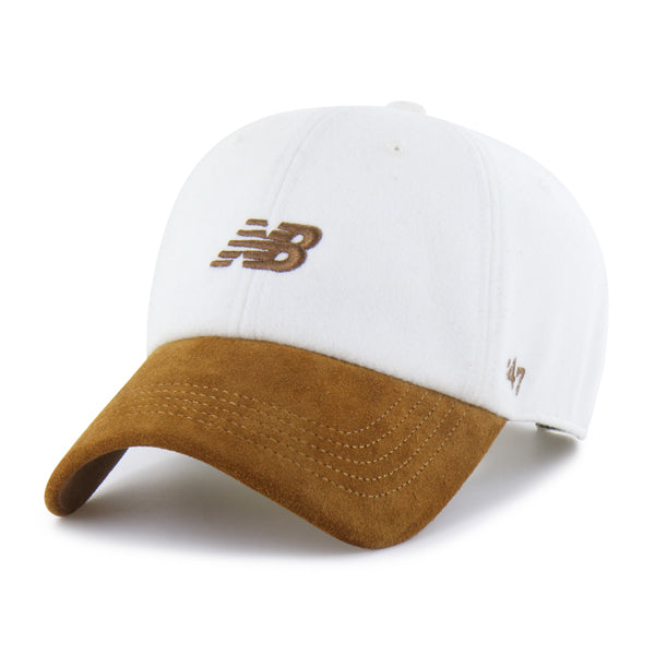 Pictured is this New Balance Wool Suede ’47 CLEAN UP cap in white. 1