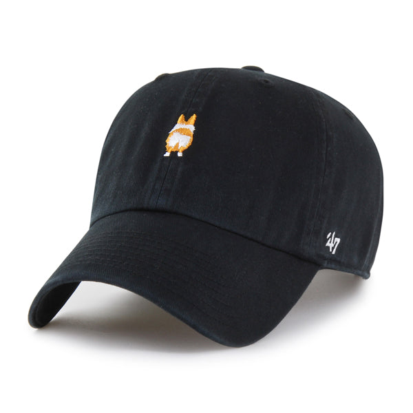 Pictured is this Dog Icon Corgi Butt Base Runner ’47 CLEAN UP cap in black. 1