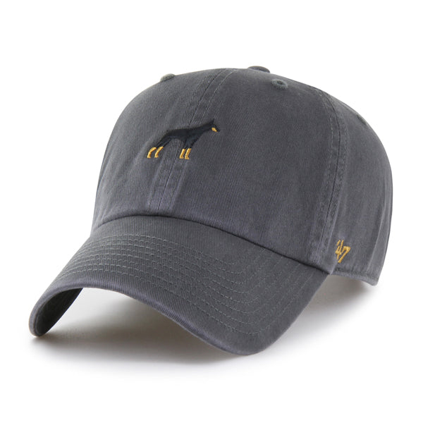 Pictured is this Dog Icon Dobermann Base Runner ’47 CLEAN UP cap in dark grey. 1