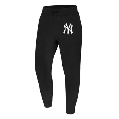 The model is wearing these MLB New York Yankees Imprint Burnside ’47 Sweatpants in black. 1