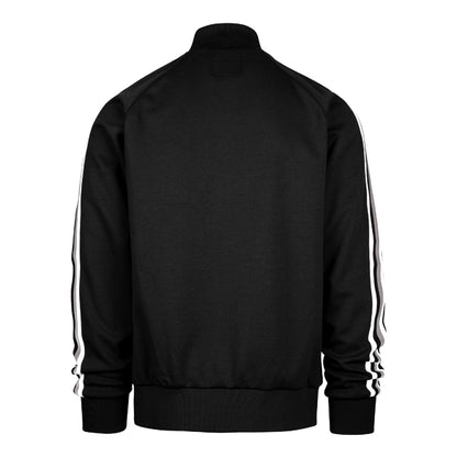 The model is wearing this MLB New York Yankees Core Jetway ’47 Full Zip Track Jacket in black. 2
