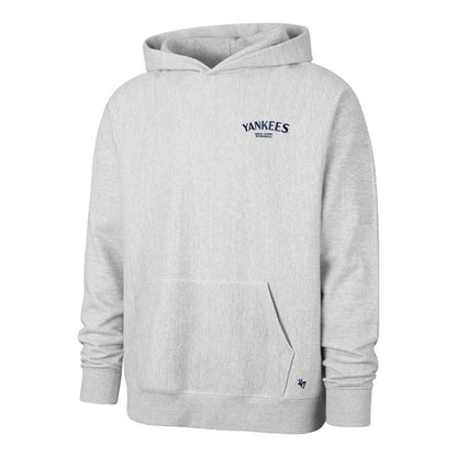 The model is wearing this MLB New York Yankees Constantine ’47 Foundation Hoodie in grey. 1