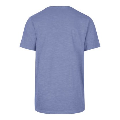 The model is wearing this MLB Los Angeles Dodgers Dunmoure ’47 Heavy Slub T-Shirt in blue. 2