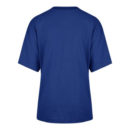 The model is wearing this MLB Los Angeles Dodgers Womens Scatter Star ’47 Foundation T-Shirt in blue. 2