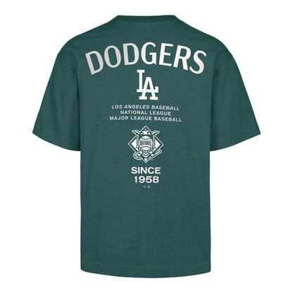 The model is wearing this MLB Los Angeles Dodgers Constantine ’47 Foundation T-Shirt in green. 2