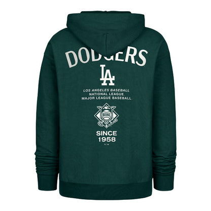 The model is wearing this MLB Los Angeles Dodgers Constantine ’47 Foundation Hoodie in green. 2