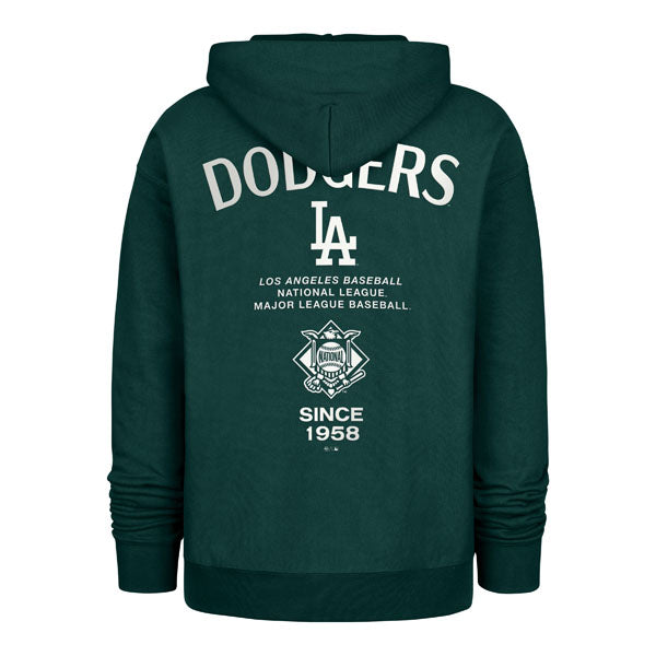 The model is wearing this MLB Los Angeles Dodgers Constantine ’47 Foundation Hoodie in green. 2
