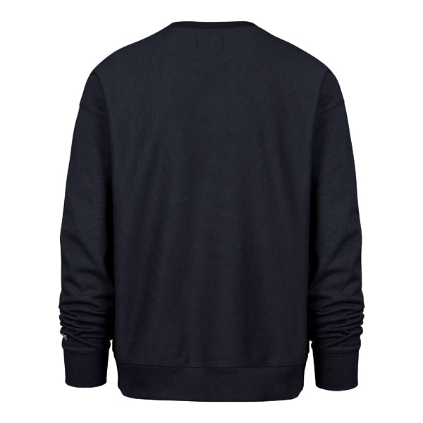 The model is wearing this MLB New York Yankees 96 ’47 Foundation Crewneck Sweatshirt in navy. 2
