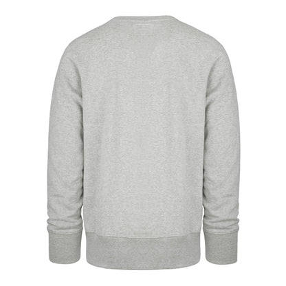 The model is wearing this MLB Oakland Athletics Issued Headline ’47 Crewneck Sweatshirt in grey. 2