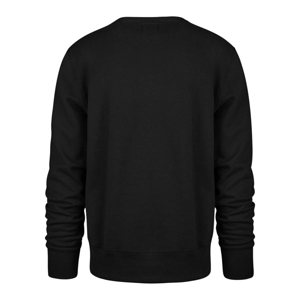 The model is wearing this MLB New York Yankees Imprint Burnside ’47 Crewneck Sweatshirt in black. 2
