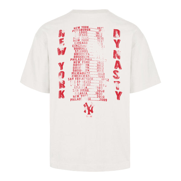 The model is wearing this MLB New York Yankees Herbarium Petiole ’47 Foundation T-Shirt in light beige. 2