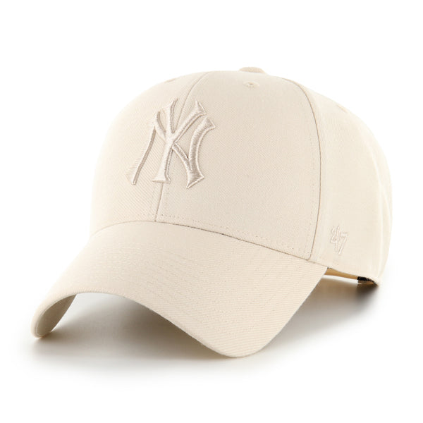 Pictured is this MLB New York Yankees Ballpark '47 MVP cap in natural and mojave. 1