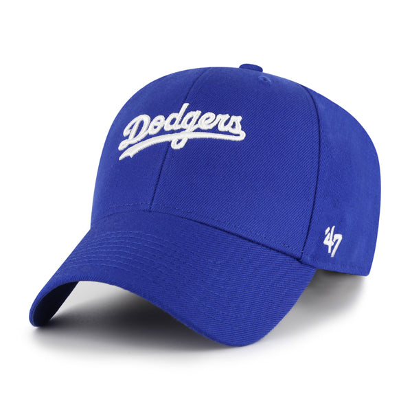 Pictured is this MLB Los Angeles Dodgers Ballpark Script Shot '47 MVP cap in green. 4