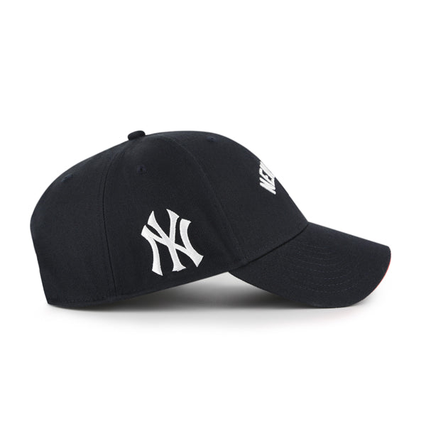 Pictured is this MLB New York Yankees Ballpark Script Shot '47 MVP cap in navy. 3