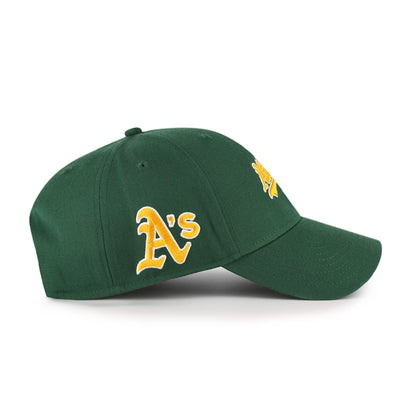 Pictured is this MLB Oakland Athletics Ballpark Script Shot '47 MVP cap in green. 3