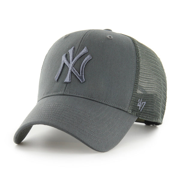 Pictured is this MLB New York Yankees Branson '47 MVP cap in dark grey. 1
