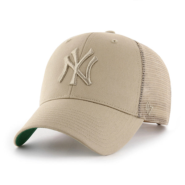 Pictured is this MLB New York Yankees Branson '47 MVP cap in beige. 1