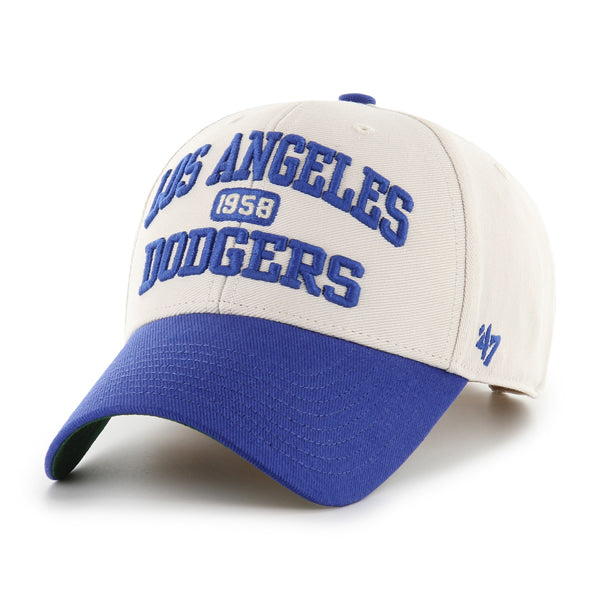 Pictured is this MLB Los Angeles Dodgers Broke Line '47 MVP cap in natural. 3