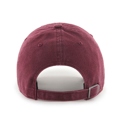 Pictured is this MLB Los Angeles Dodgers Base Runner '47 CLEAN UP cap in dark red. 2