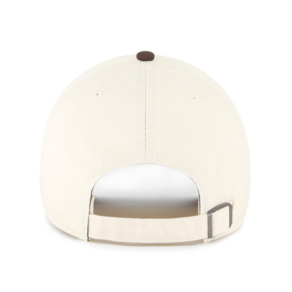 Pictured is this MLB New York Yankees Base Runner '47 CLEAN UP cap in natural and brown. 2