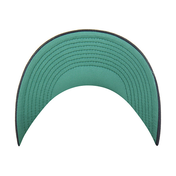 Pictured is this MLB Chain Side Stitch New York Yankees ’47 CLEAN UP Round Visor cap in navy. 5