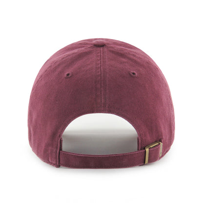 Pictured is this MLB New York Yankees Candy Heart '47 CLEAN UP cap in dark red. 3