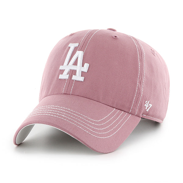 Pictured is this MLB Los Angeles Dodgers Contrast Stitch '47 CLEAN UP cap in pink. 1